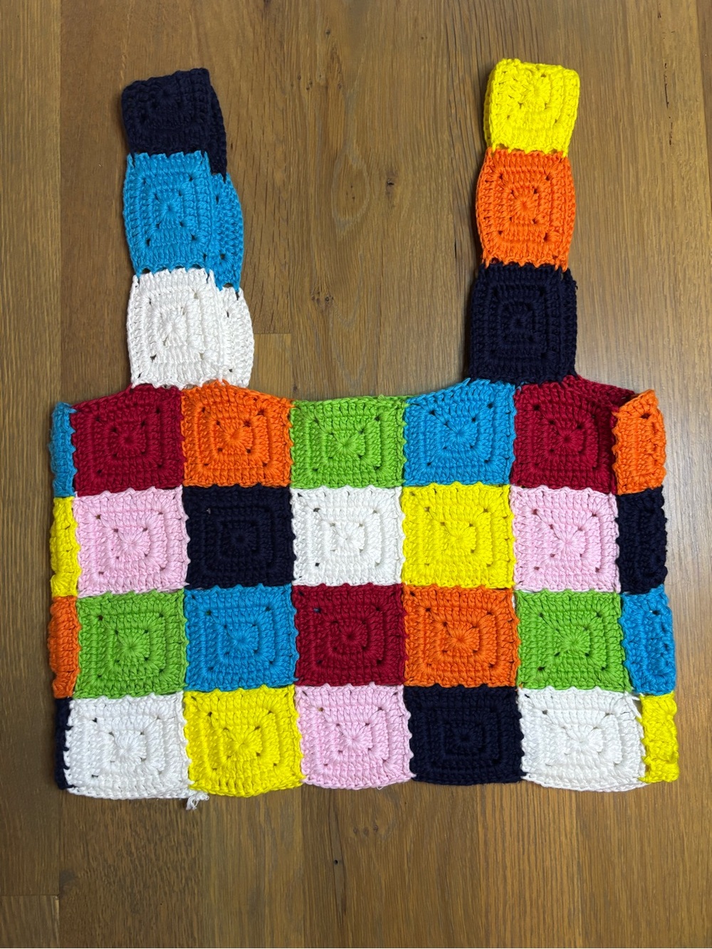 English Factory Olive Ribbed One-Shoulder Top with Multi-Color Crochet Accent - Picture 3 of 7